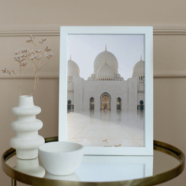Mosque 'Sheikh Zayed' Triple Dome Sepia Poster