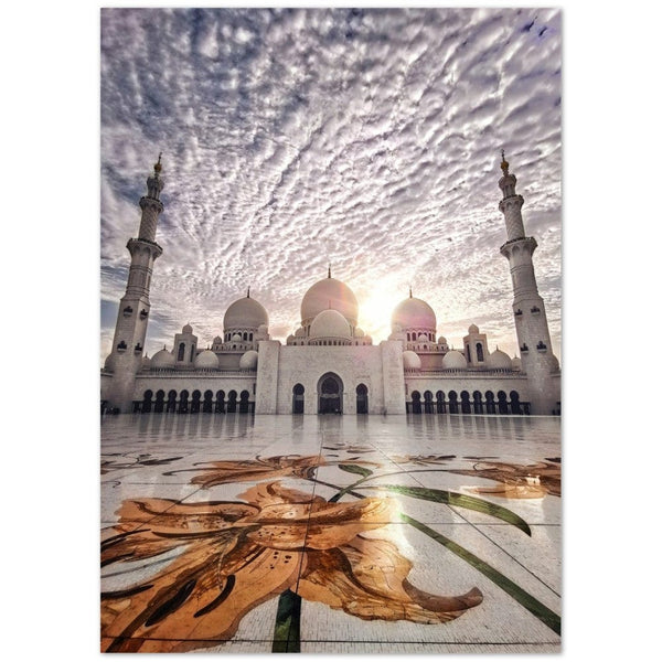 Moschee Mosque Sheikh Zayed Abu Dhabi UAE Islam Islamic Premium Poster Sepia Salam Artworks