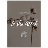 Coton 'espoir avec l'affiche de Sha Allah'