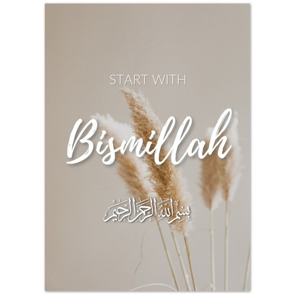 Pampasgras 'Inizia con Bismillah' Poster
