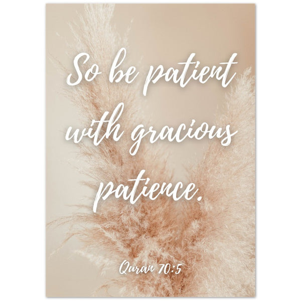 VERSE 70: 5 'Patience gracieuse'