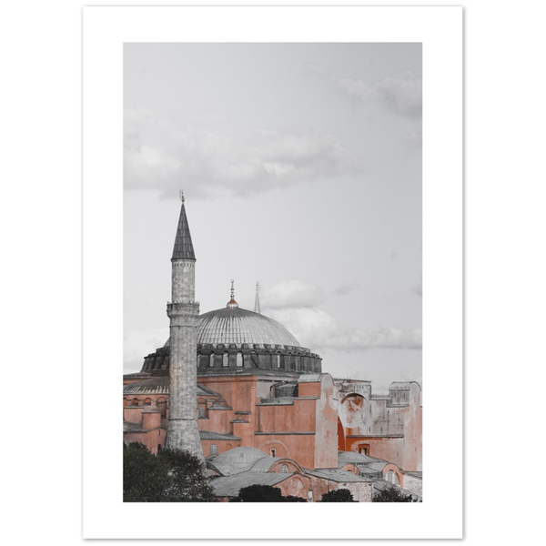 Hagia Sophia Mosque Istanbul Turkey Islam Islamic Premium Poster Sepia Salam Artworks