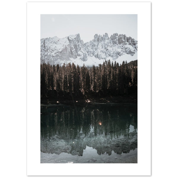 Mountain Lake 'Winter' Poster
